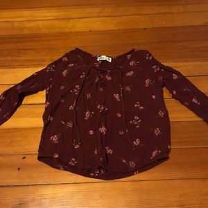 Longsleeve flowy top with flowers
